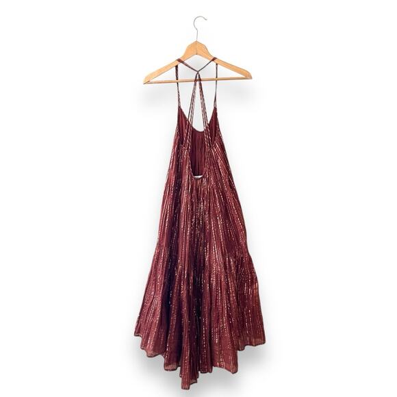 Ulla Johnson Samara High Low Sleeveless Gauze Maxi Dress Copper 0 Women’s - Picture 9 of 12